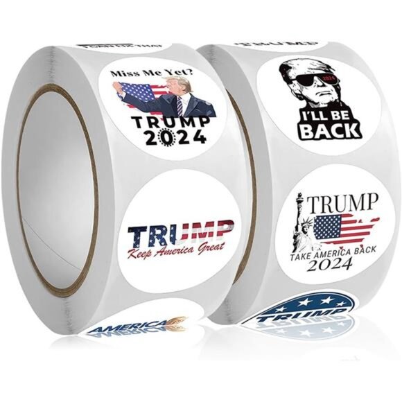 2024 Donald Trump Stickers Roll 500Pcs Funny Presidential Election USA Decals‎ - Picture 4 of 7